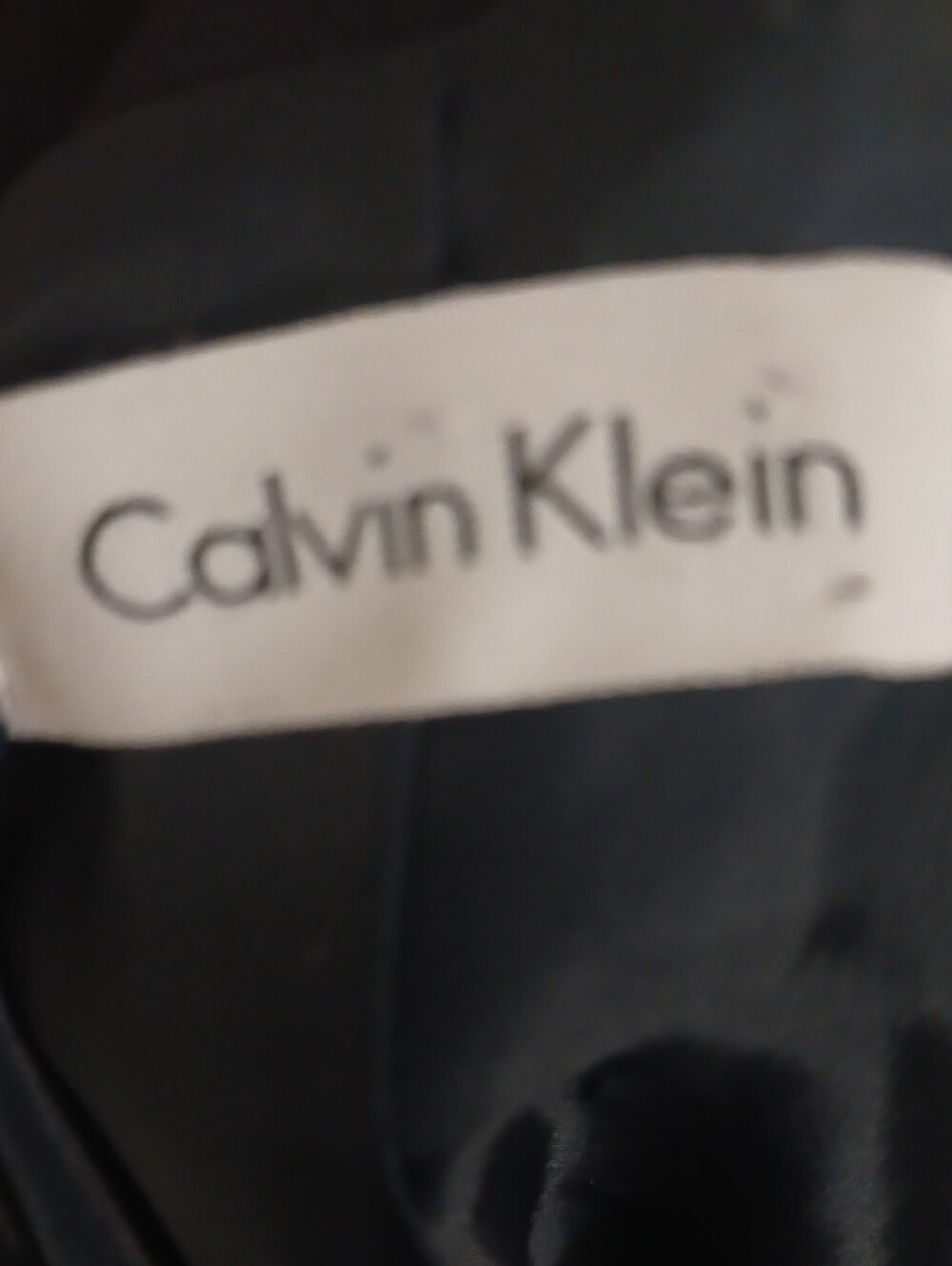 Calvin Klein Navy Button-Front Midi Dress with Waist Tie - Picture 3 of 3